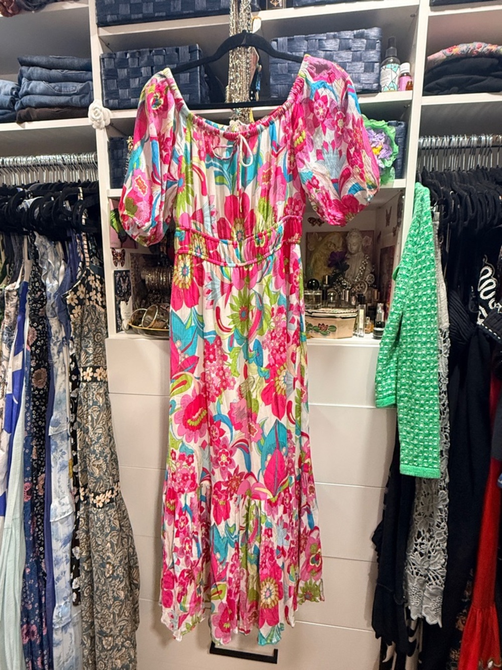 Trina Turk Floral Dress - Boho Off-Shoulder